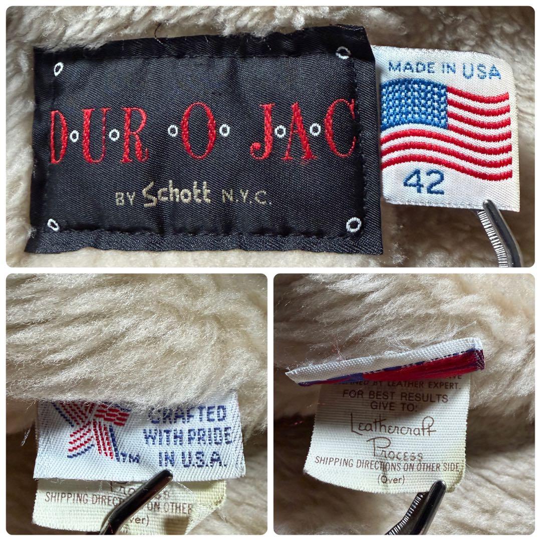 ミ*ト様 【米国製/42サイズ】schott フライトジャケット 襟ボア 茶芯