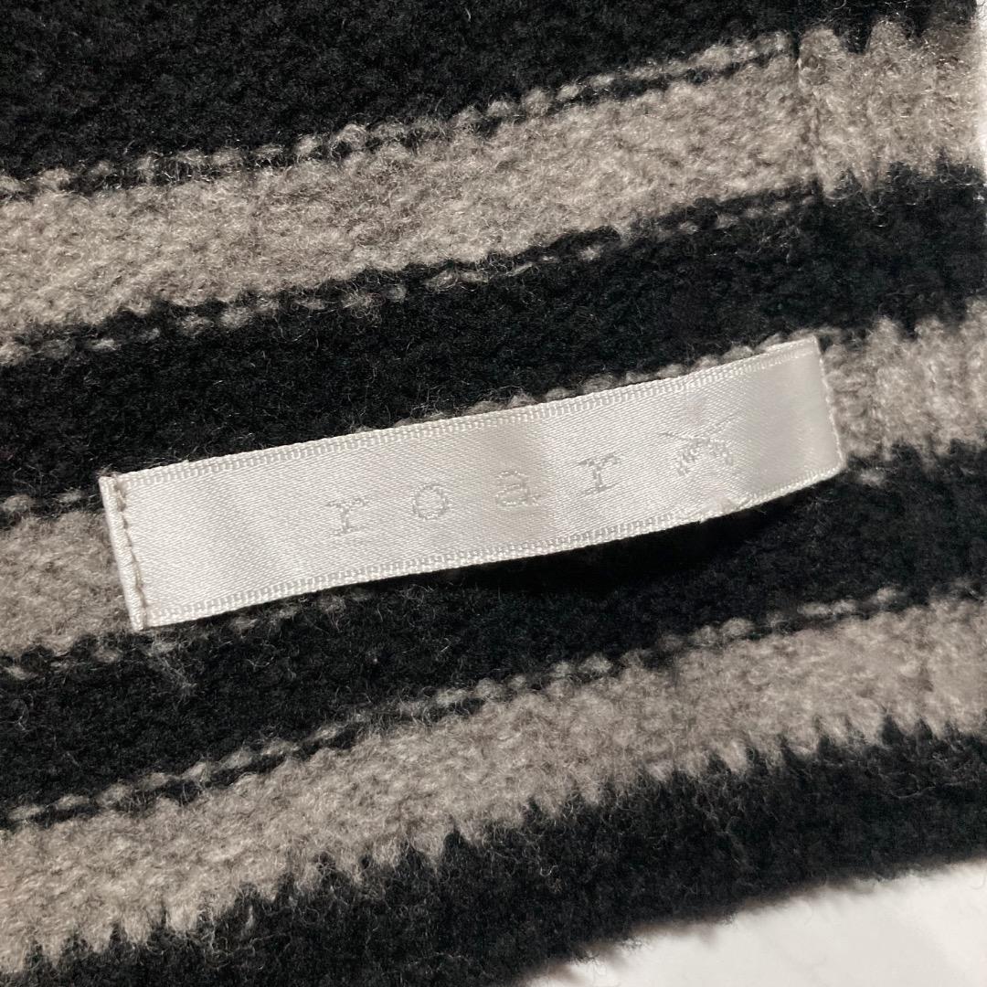 小物 Y2K 00s Archive \"Roar\" Border Wool Stole