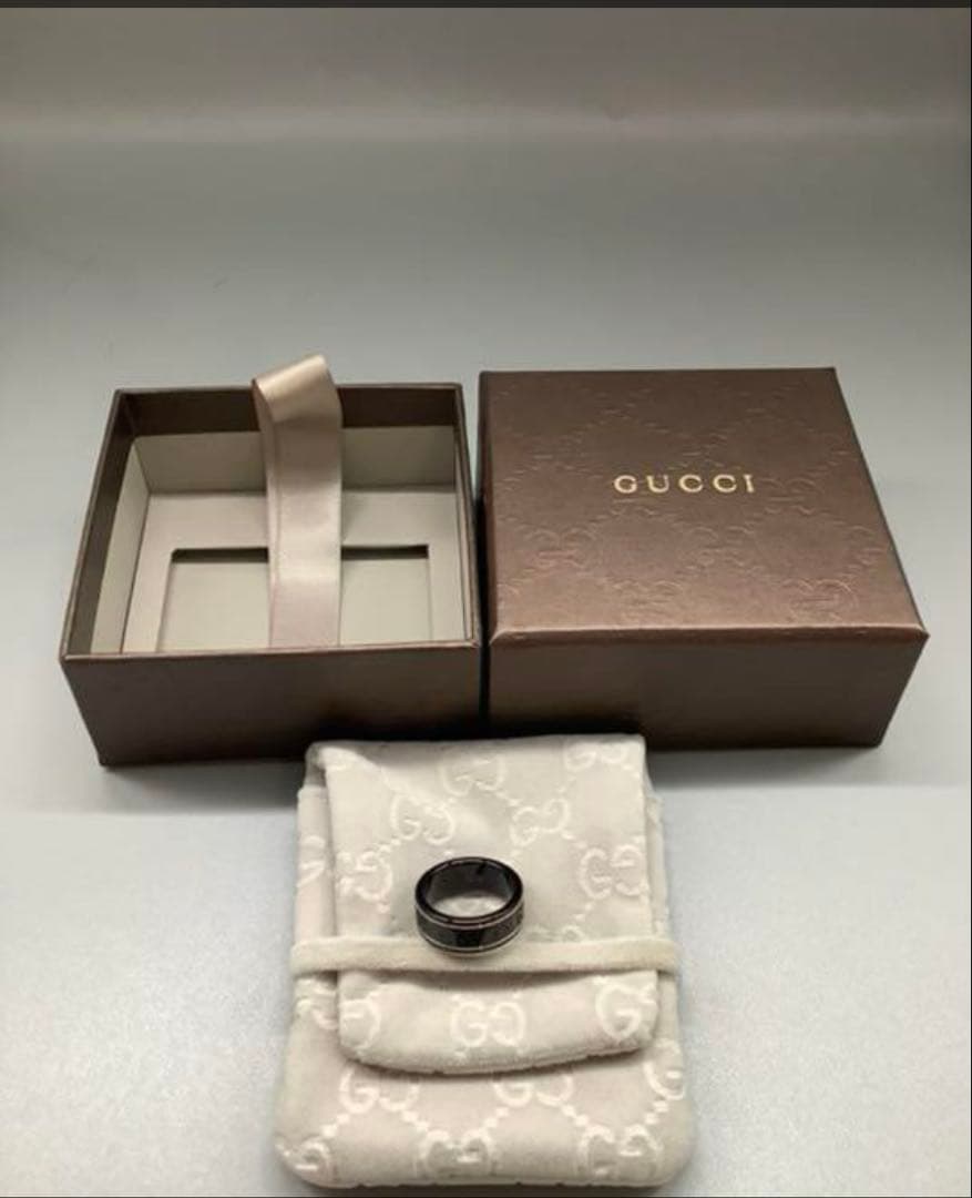 GUCCI ブラックロゴリング 楽天市場】グッチ GUCCI リング 指輪 メンズ レディース ブラック