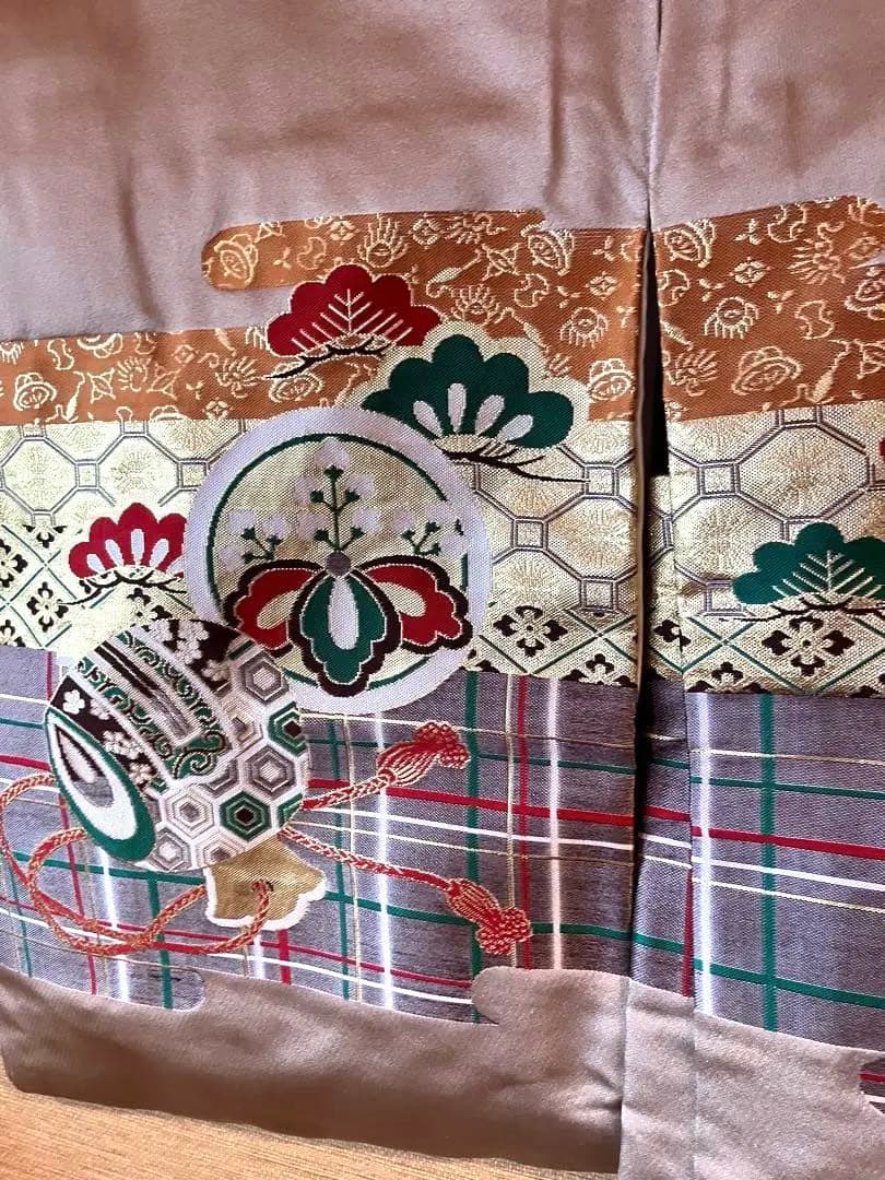 子供用羽織 アイボリー色 羽織紐付き 七五三 正絹の通販｜www