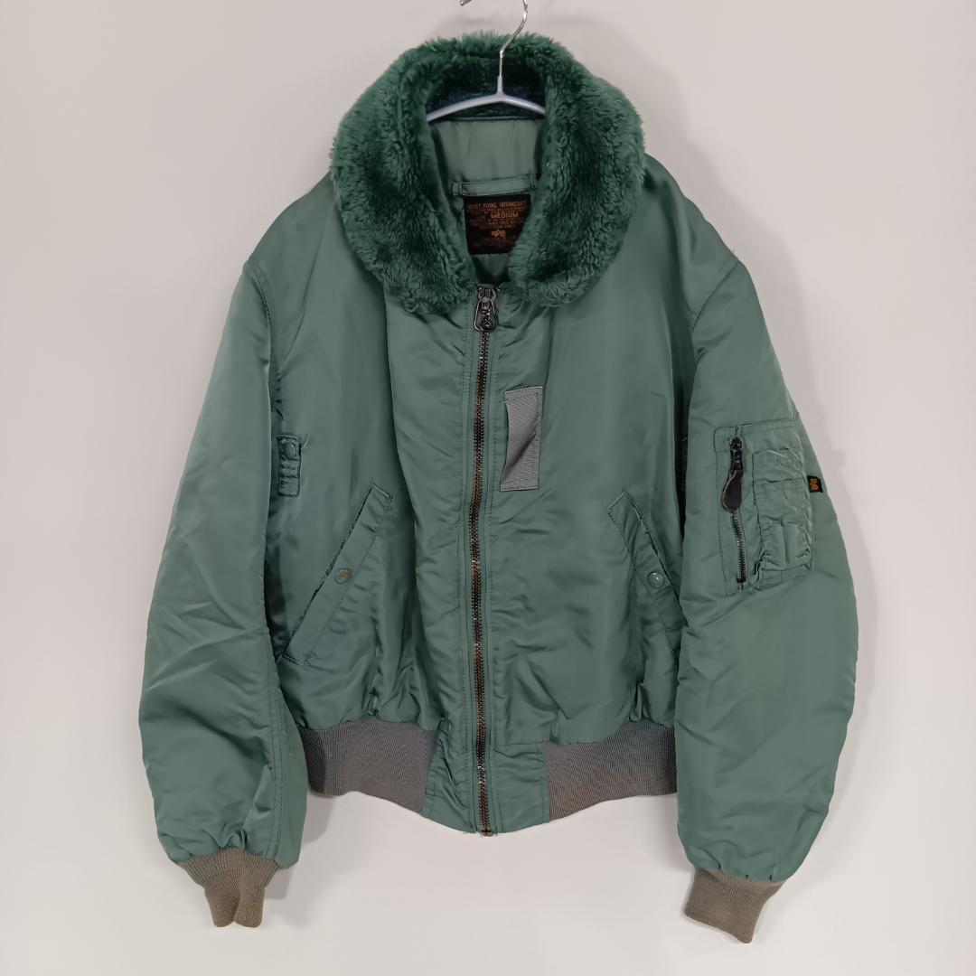 アルファ/50S復刻/B-15D/フライトジャケット/USA製/襟ファー