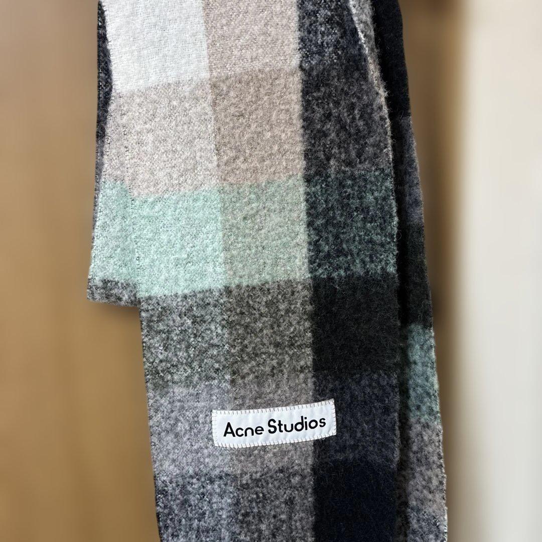Acne Studios モヘアチェックスカーフ　美品正規品 ACNE STUDIOS｜アクネストゥディオズ モヘアチェックスカーフ (Acne