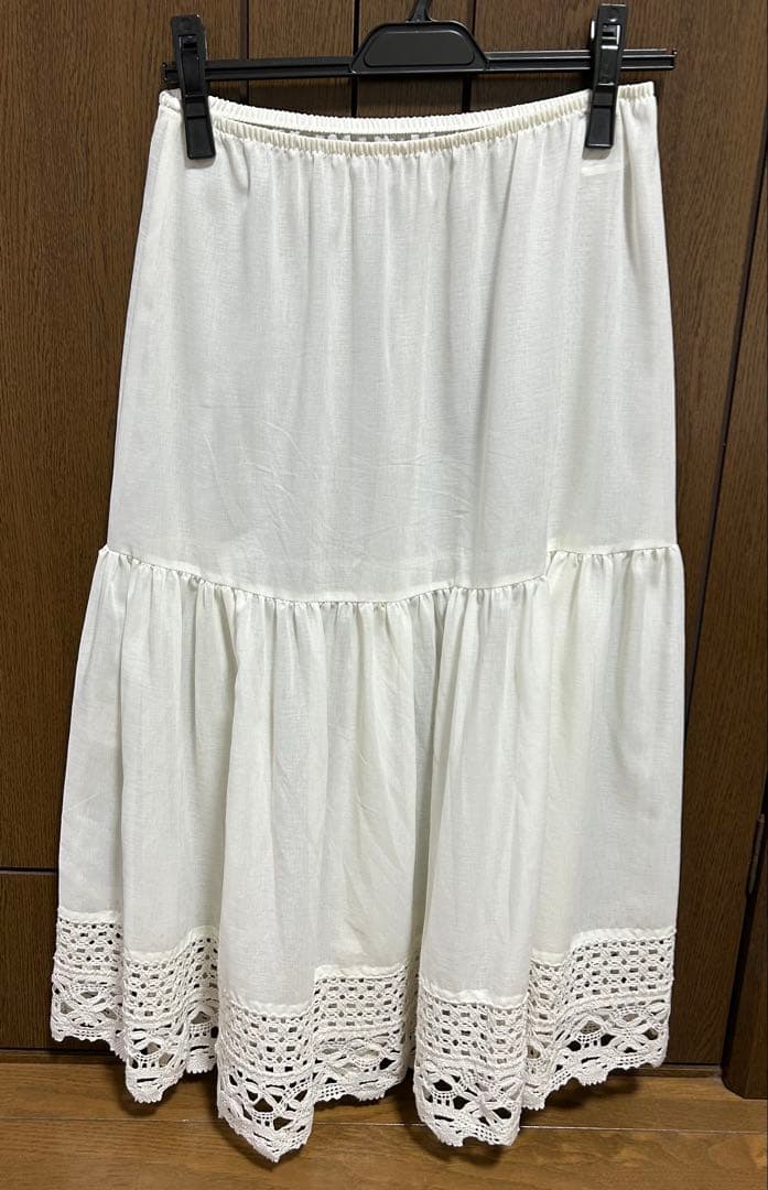 ジェーンマープル ブリティッシュストライプ レーストリムスカート