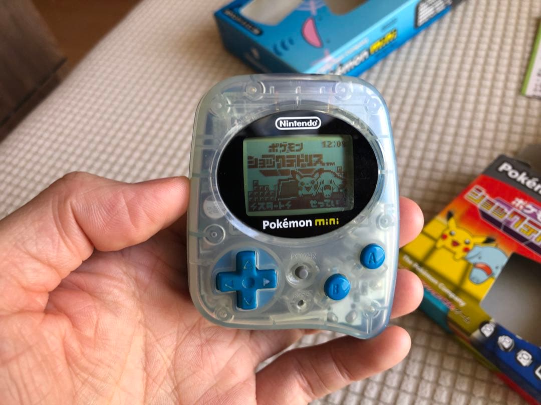 動作確認済み】pokemon miniポケモンミニ本体ウパーブルー＋ソフト3本
