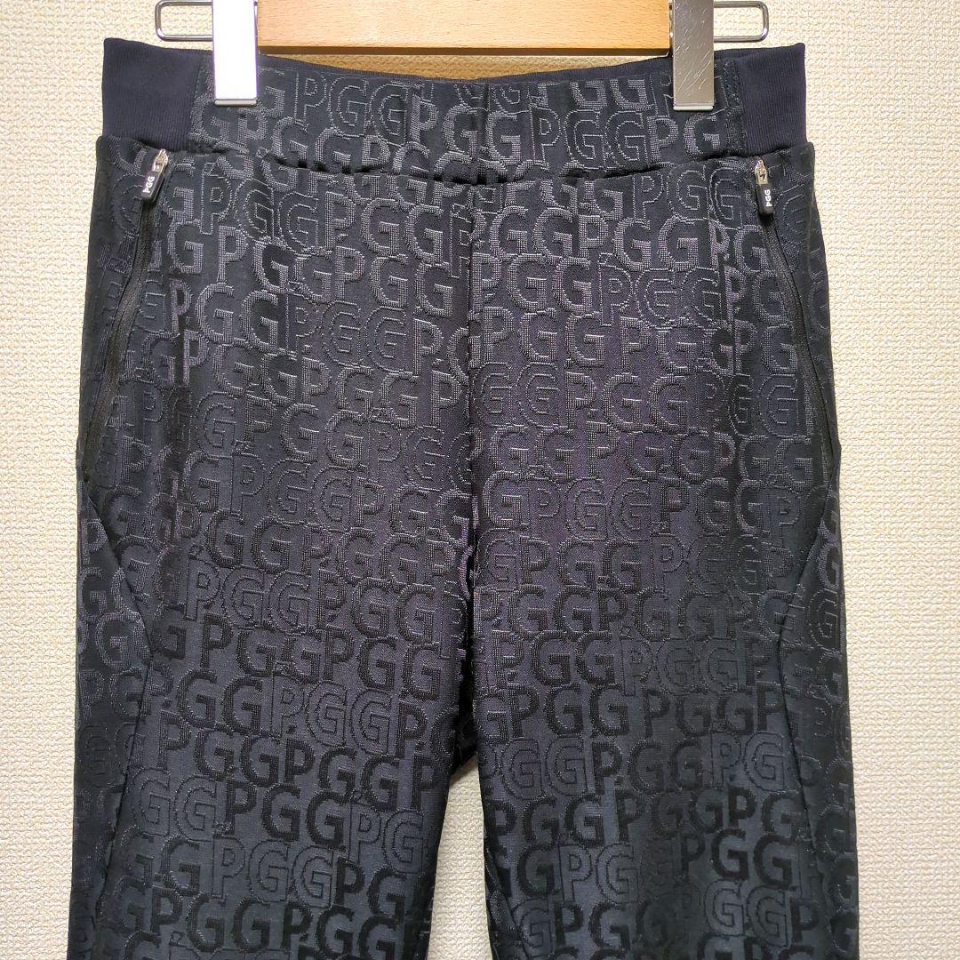 PEARLYGATES パーリーゲイツ 公式 PGG ジャガード パンツ 総柄 黒 M