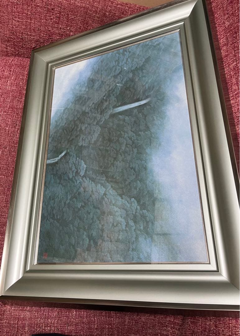 真作 東山魁夷 山霊 複製画 絵画 文化勲章受章　名品　箱・黄袋入 東山魁夷 絵画 山霊 【海・山】【複製】【美術印刷】【巨匠】【6号