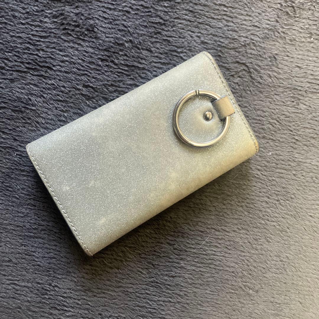 バレンシアガ キーケース グリッター キーリング ラメ ストラップ