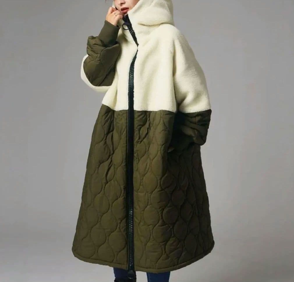 『最終お値下げ‼️』BIGファスナー レディースロングアウター ビッグファスナー ロングコート レディース ボアアウター 送料無料・再