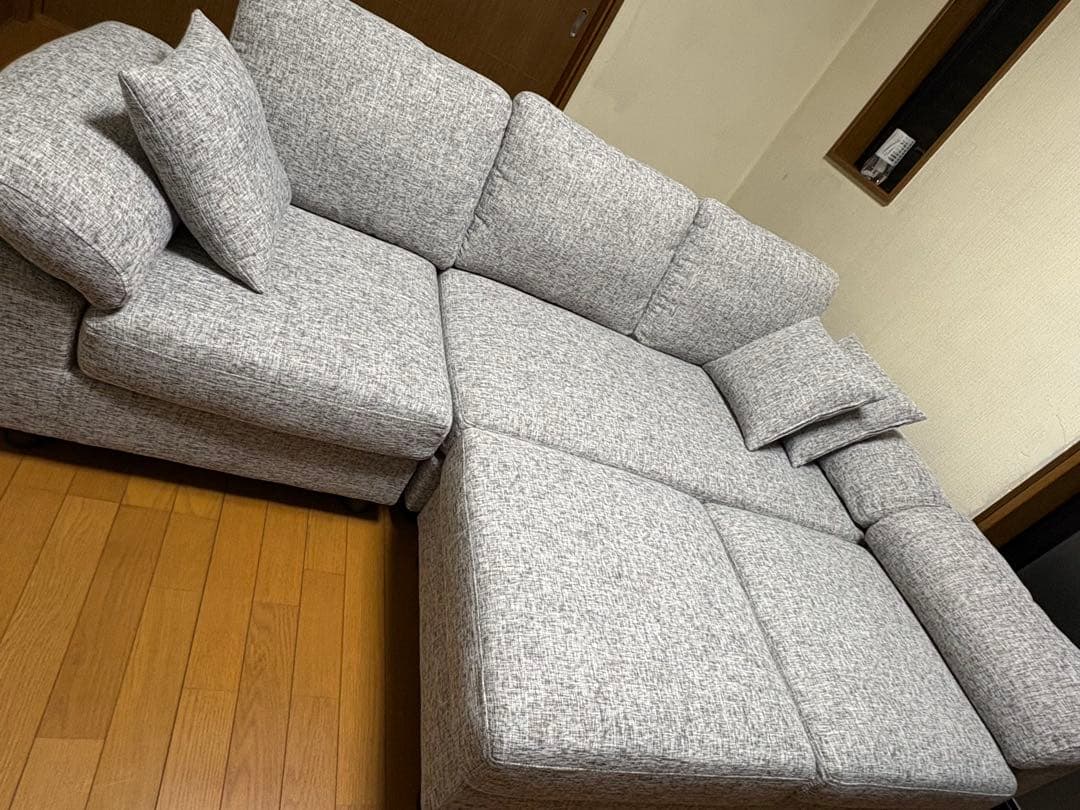 直接取引】 タンスのゲン 3人掛け カウチソファ コーナーソファ CARLO