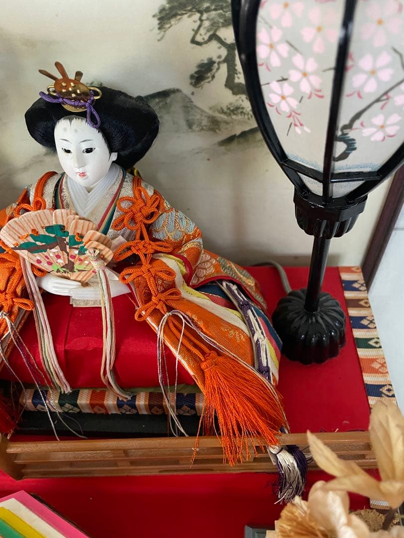 雛人形 昭和レトロ ガラスケース オルゴール付き アンティーク レトロ