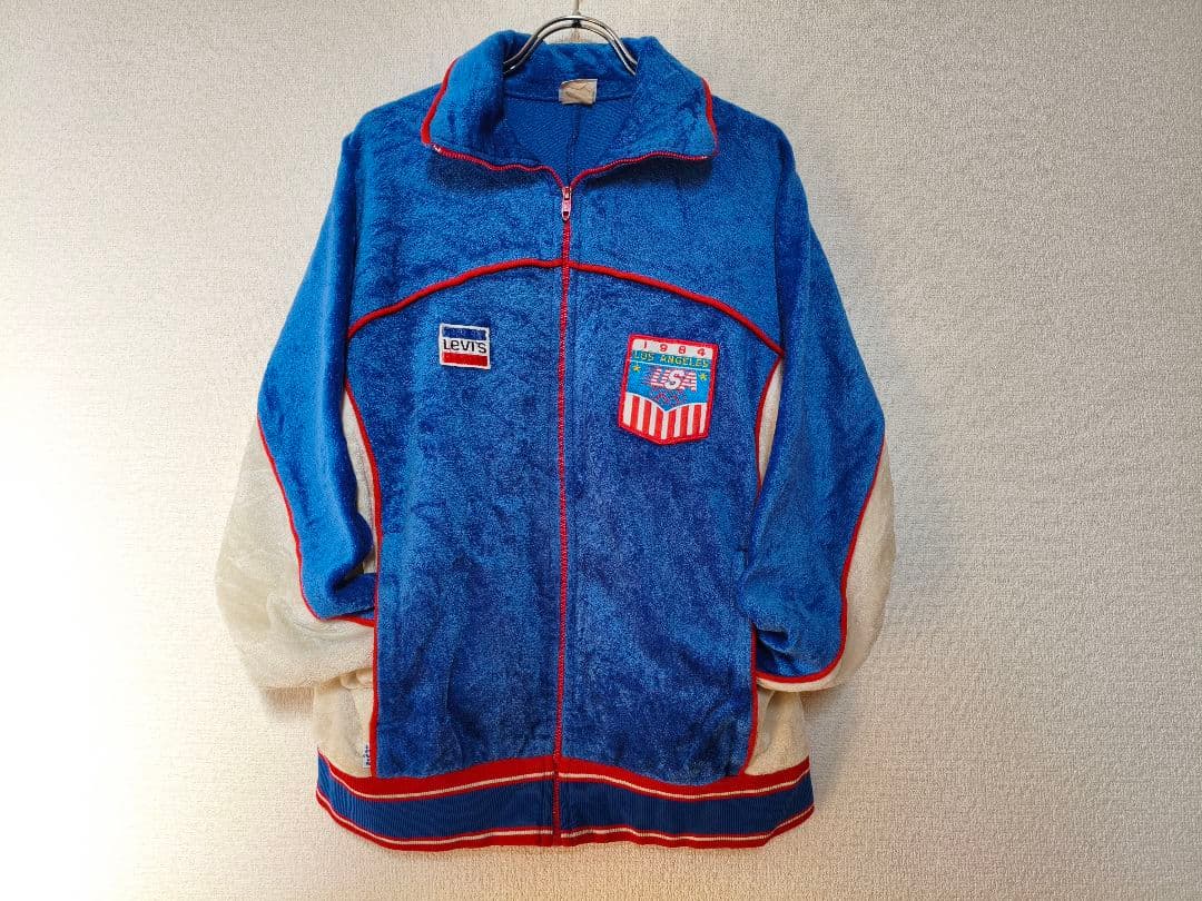 80s \"Levi’s\" Olympic Velour Track Jacket