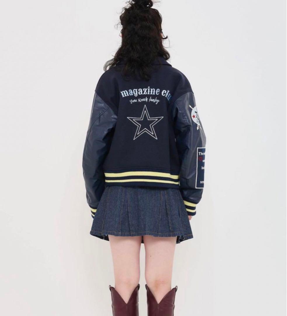 TINA: JOJUN スタジャン 54 ネイビー