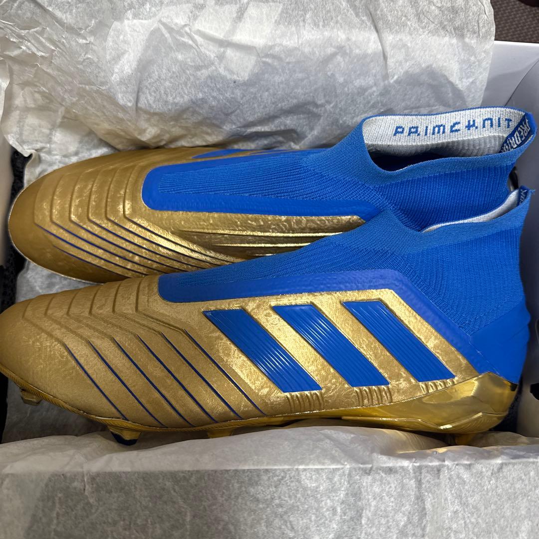 adidas PREDATOR 19+ FG ゴールド/ブルー Adidas Mens Predator 19.3 FG Soccer Cleats Boots Gold Blue (F35596