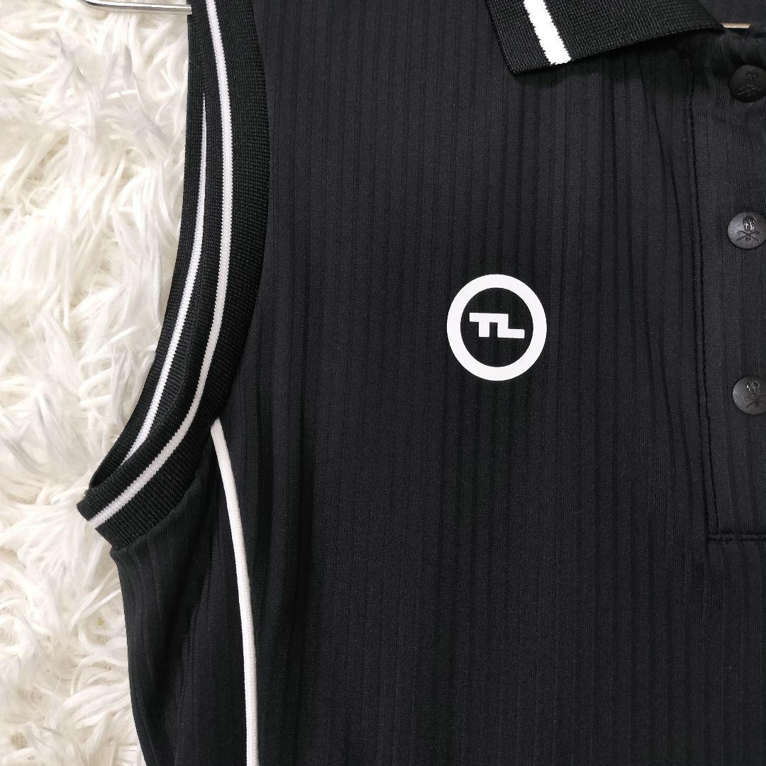 極美品✨MARK & LONA✨ブラック プリーツ ポロワンピース✨38