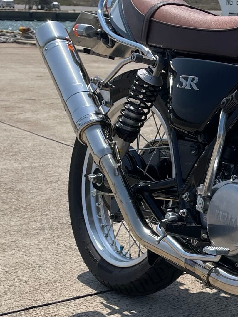 SR400 スリップオン マフラー スリップオンメガホンタイプマフラー（3.5°UP）SR400（'78～'08