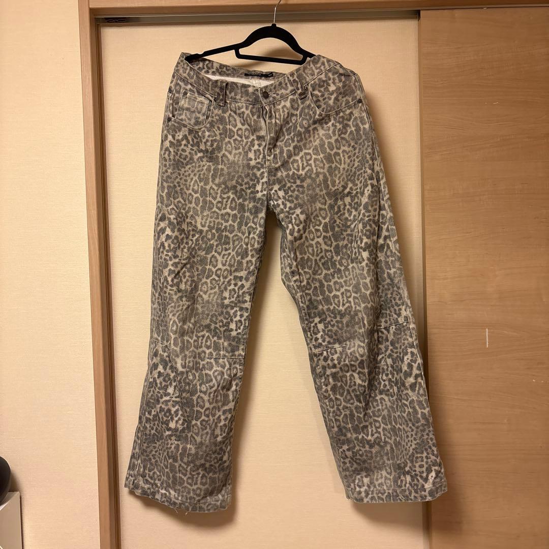 Jaded London ヒョウ柄 ワイドレッグデニム W32