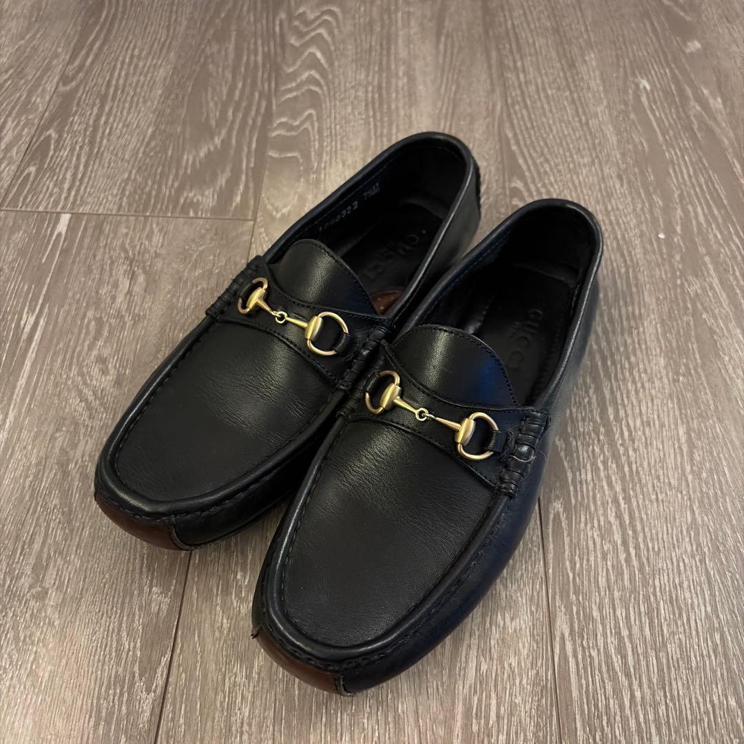 Gucci ブラックレザー ローファー - メルカリ