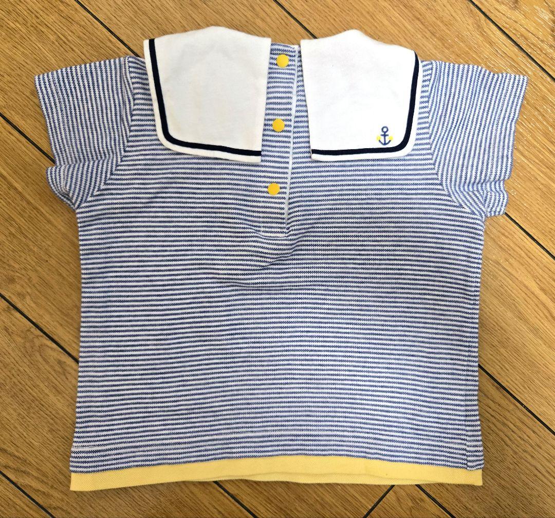 familiar ファミリア セーラー 半袖 90 ボーダー シャツ - メルカリ