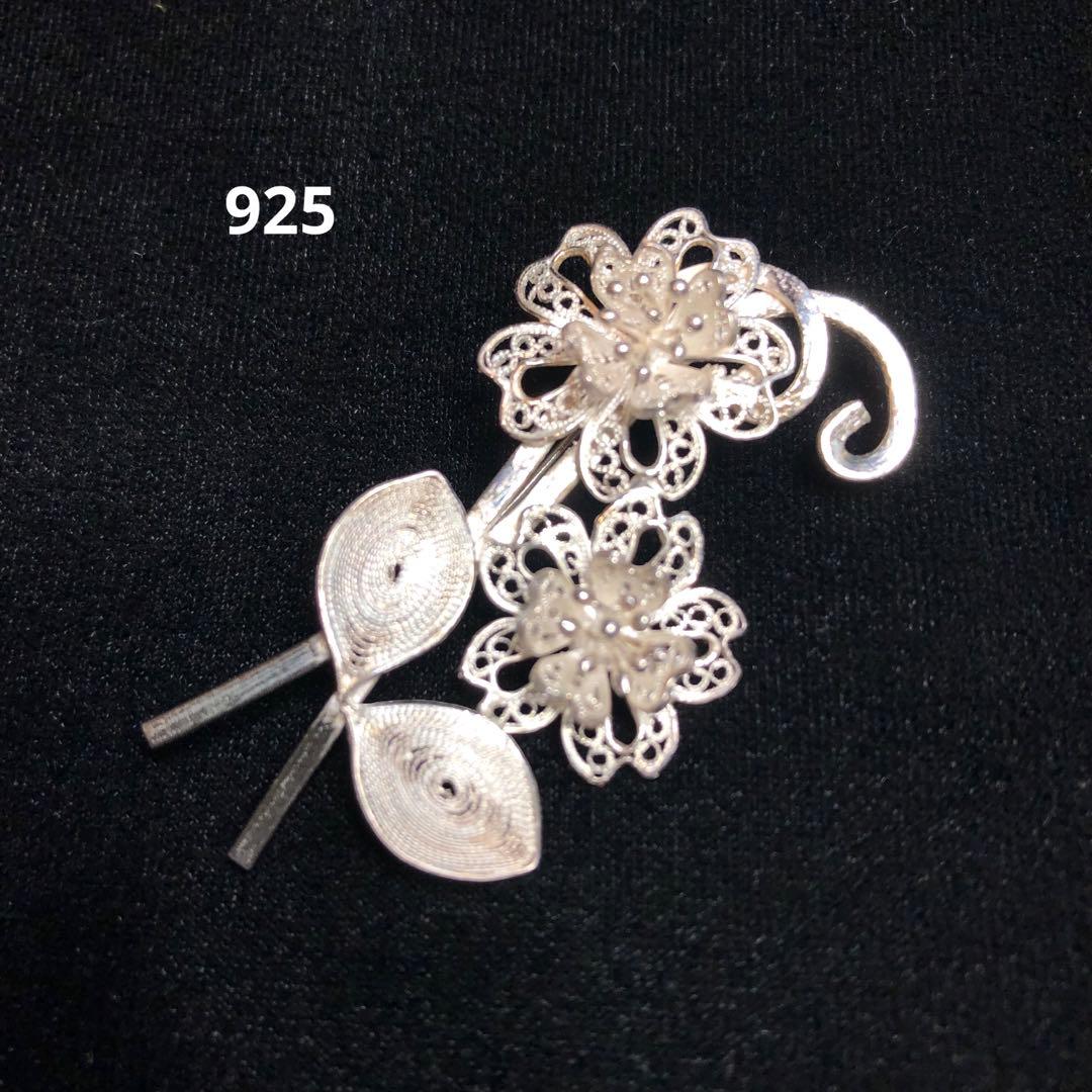 vintage フィリグリー 925 SILVER 銀線細工 ブローチ - メルカリ
