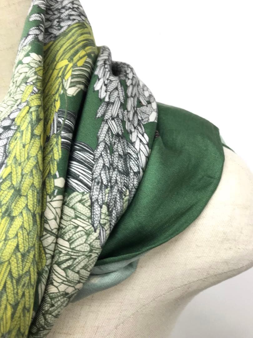 ジムトンプソンタイシルクライススカーフショールストールグリーン