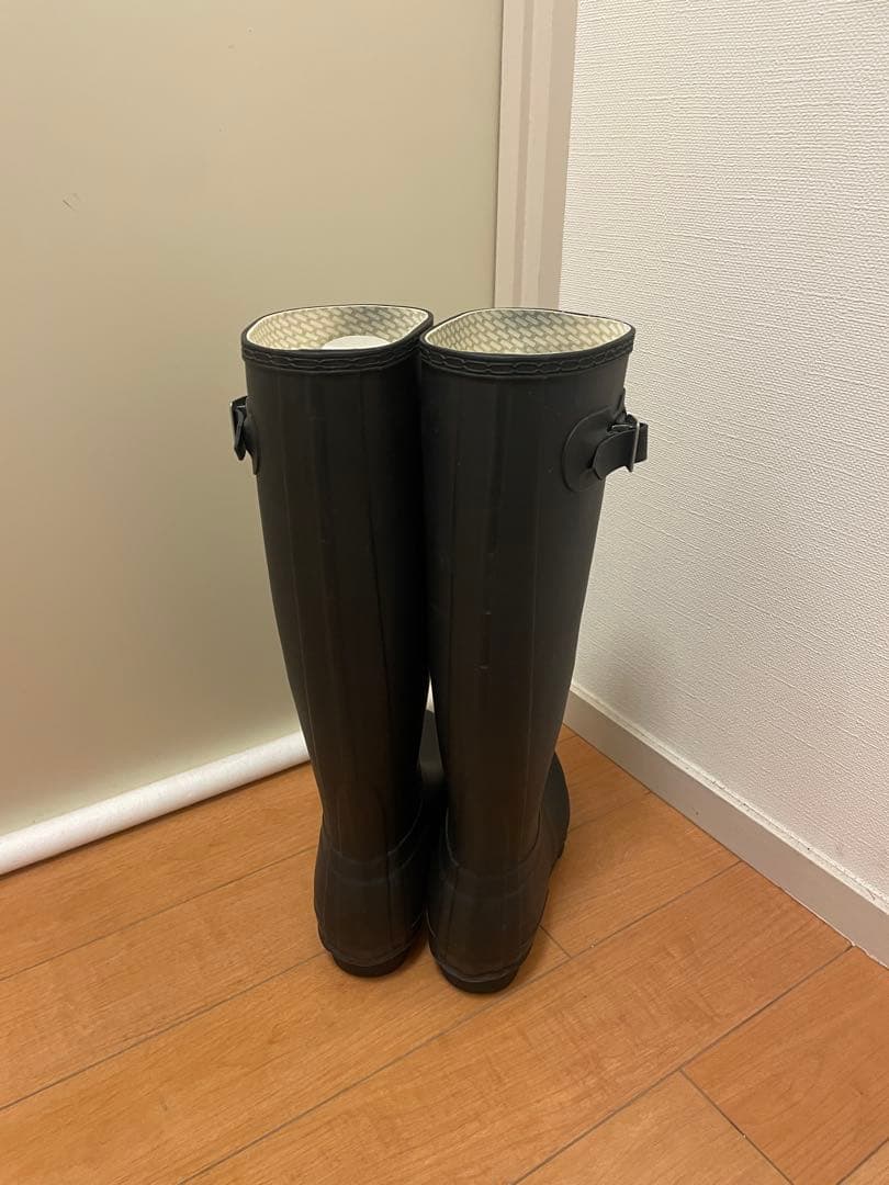 本日値下げ、HUNTER ブラックUK6(24.5cm~25cm)