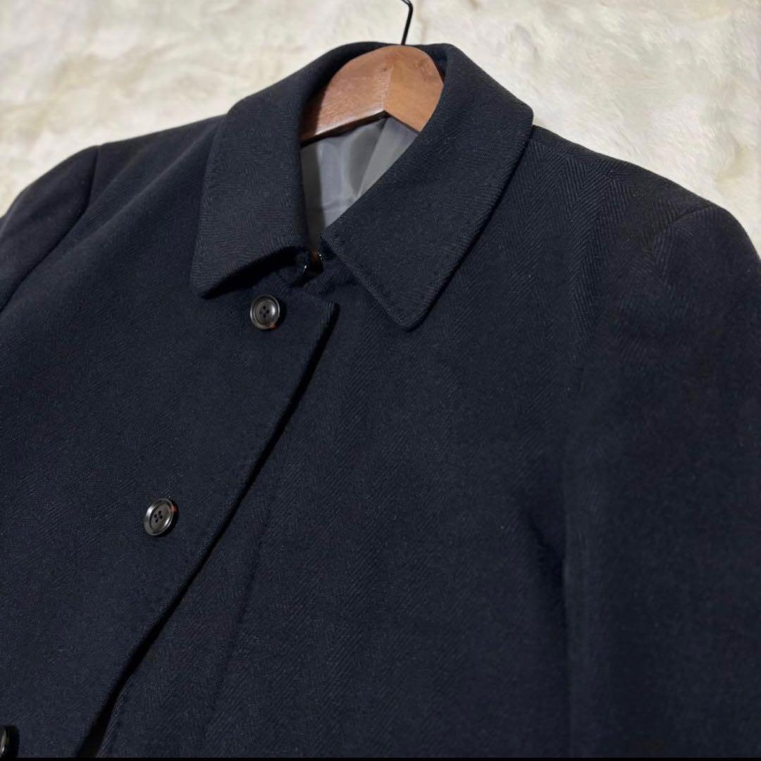 極美品】ミツミネ カシミヤ100% ステンカラーコート M ブラック