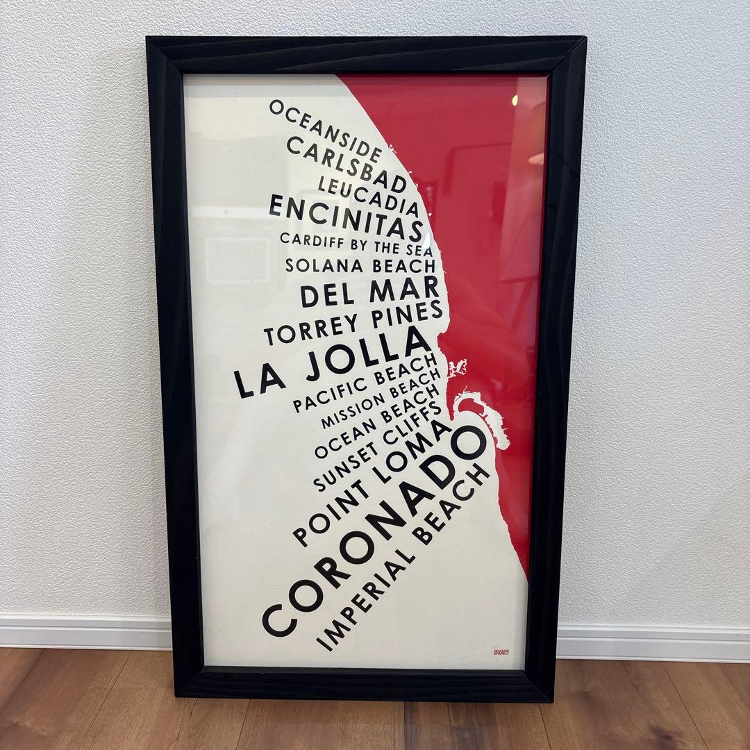 【セット商品】Orange&Parkアート（額あり）&カリフォルニアサインアート セット商品】Orange&Parkアート（額あり）&カリフォルニアサインアート