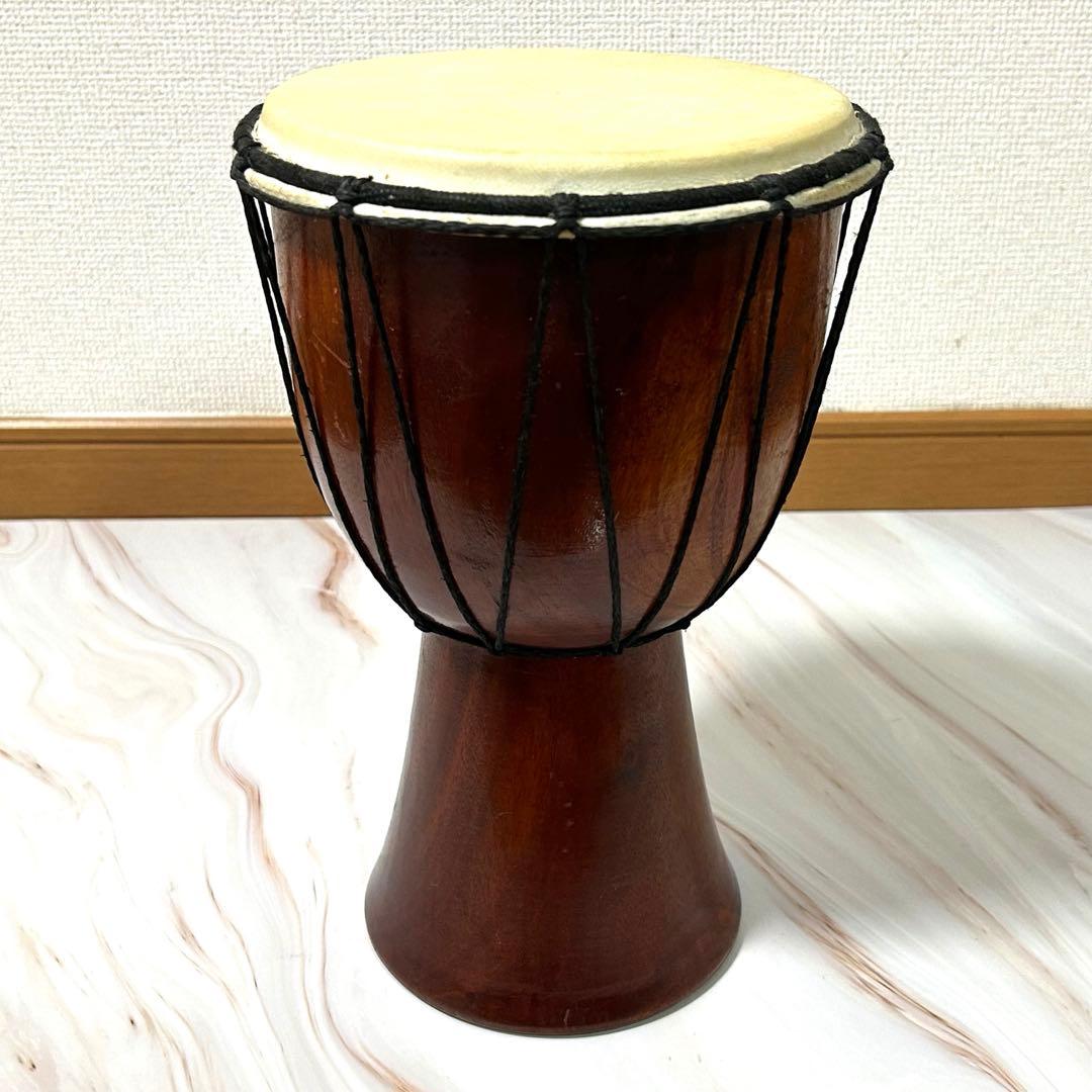 【美品】ジャンベ 17.5cm×31cm 1.27kg★ジェンベ　太鼓★民族楽器