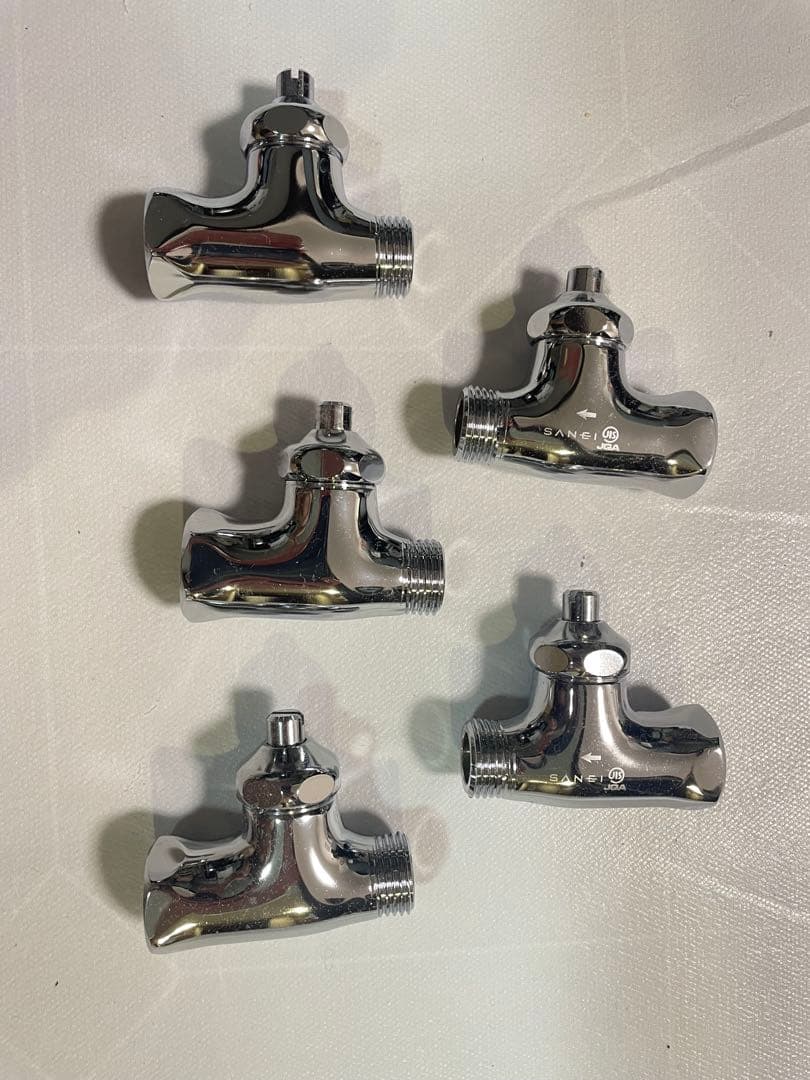 SANEI ストレート止水栓V21AD-2 -13 5個セット