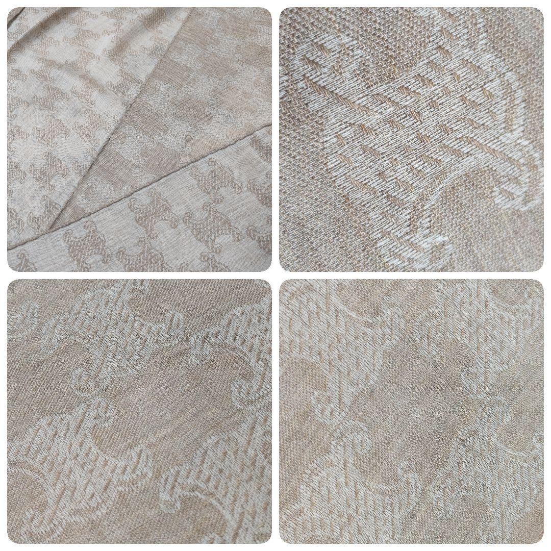 美品 CELINE セリーヌ 超ロングストール ビスコース カシミヤ シルク