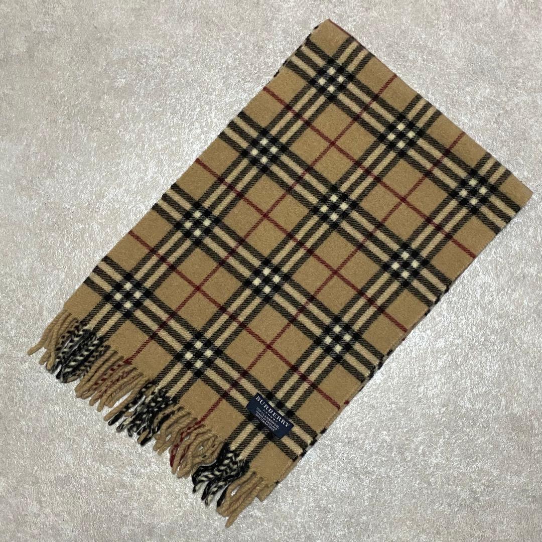 England 未使用 BURBERRY バーバリー マフラー ノバチェック BURBERRY（バーバリー） マフラー ノバチェック ベージュ Bランク