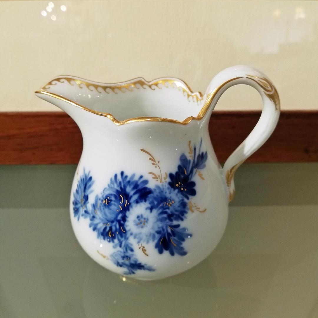 ◇1924～マイセン 青い花 カマイユ クリーマー シュガーポット - メルカリ