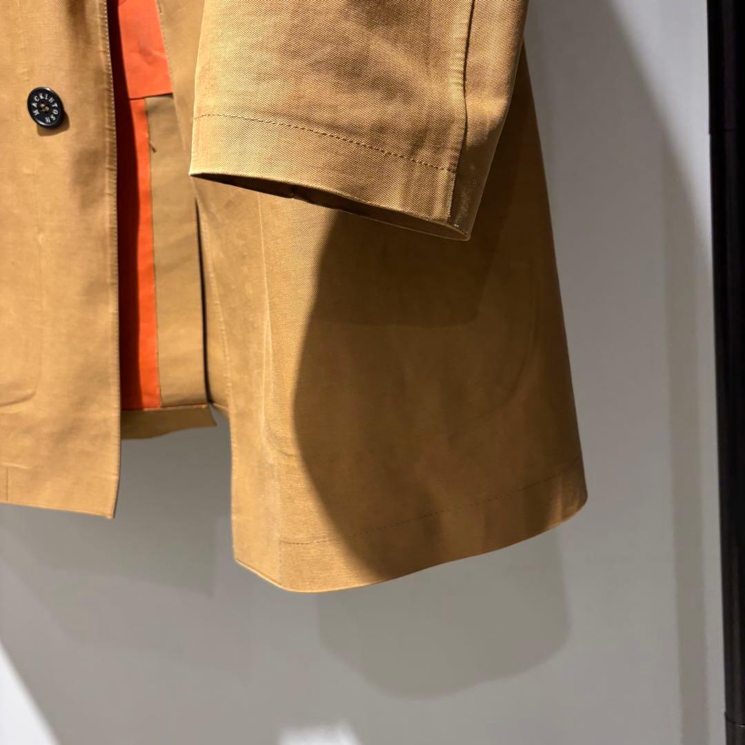 MACKINTOSH/ゴム引きステンカラーコート 38 ベージュ フード付