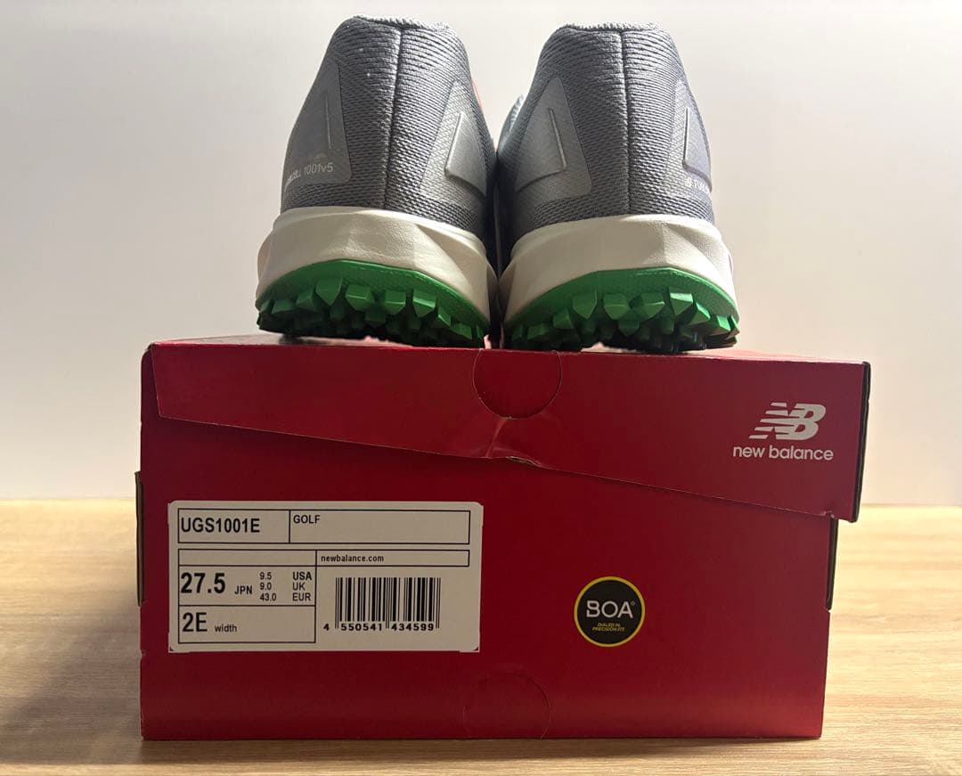未使用 27.5cm 2E ニューバランスゴルフシューズ UGS1001Eグレー