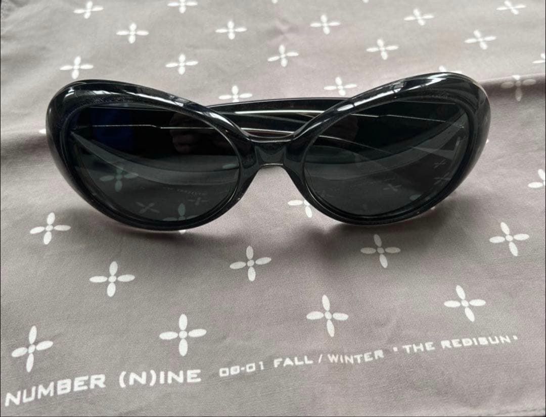 ナンバーナイン サングラス カートコバーン ソロイスト オーバル ブラック KURT COBAIN STYLE OVAL SUNGLASS / カート・コバーン オーバル