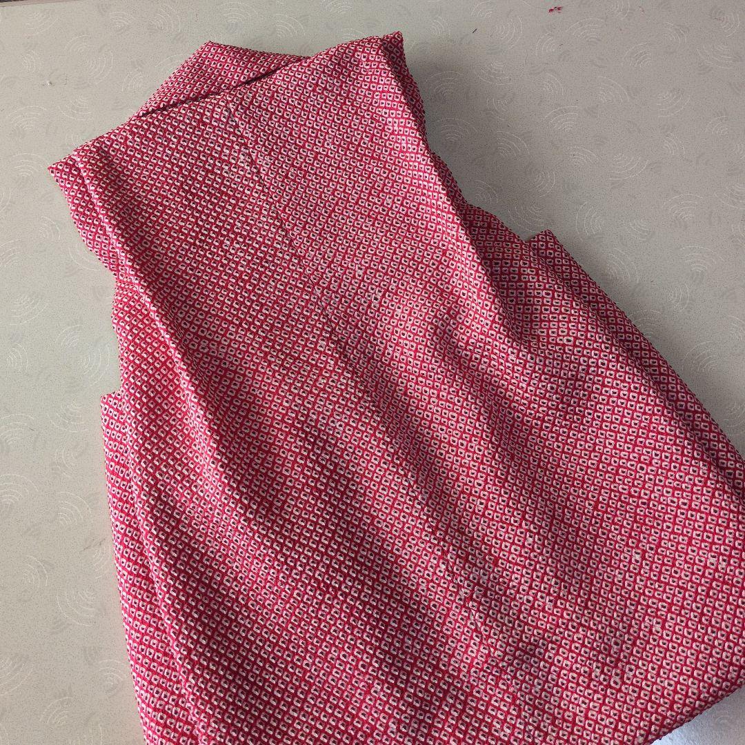 うさぴょん様専用正絹総絞りの被布（赤色） 七五三