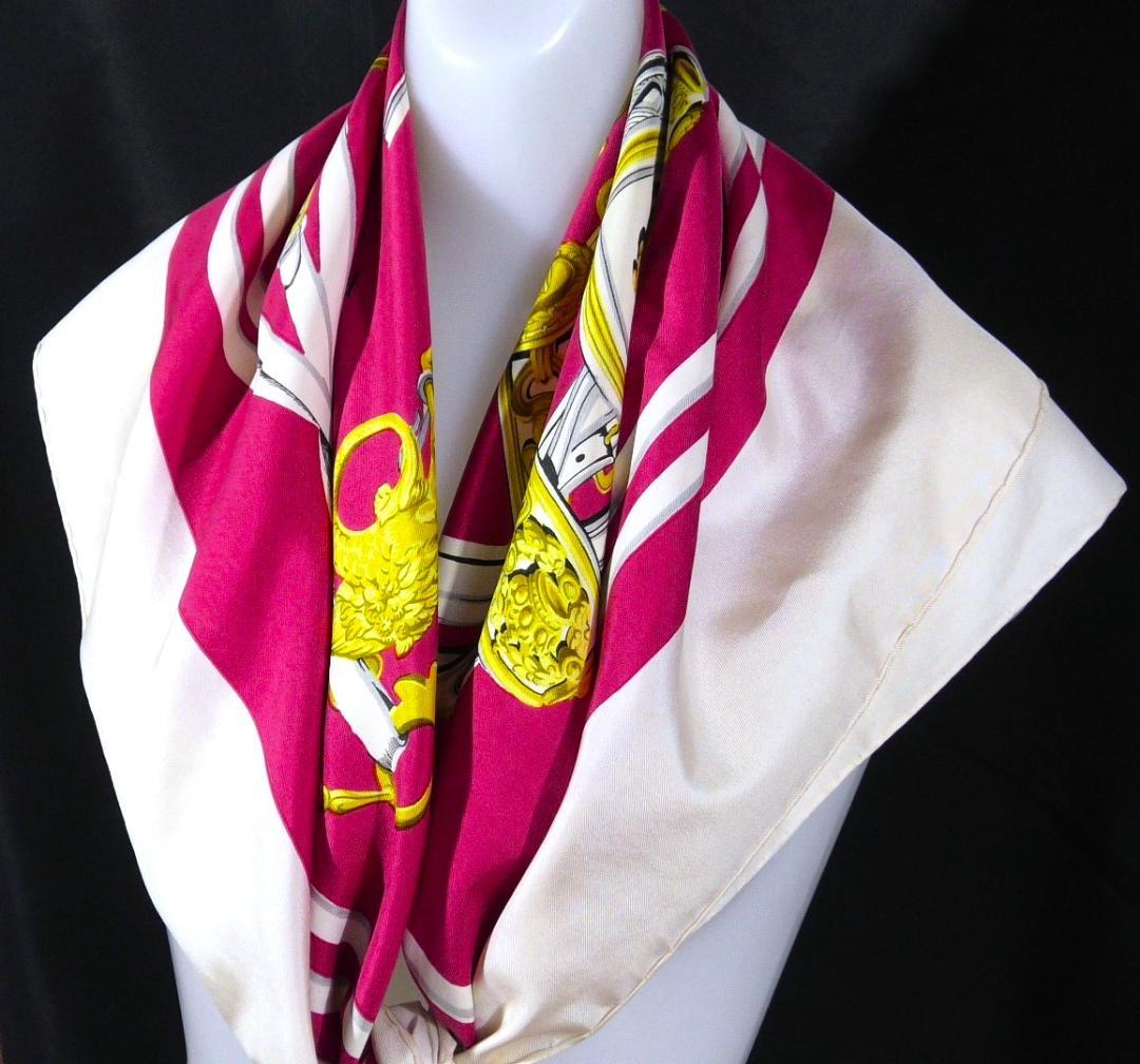 HERMES エルメス　大判スカーフ　カレ90　 D441 HERMES（エルメス） スカーフ カレ 90 大判スカーフ Caraibes カリブ