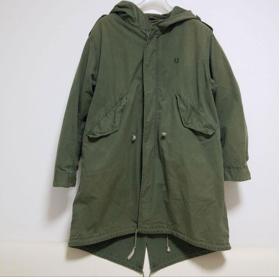 フレッドペリー モッズコート フーテッド ジャケット ライナーつき カーキ フレッドペリー モッズコート フーテッド ジャケット ライナーつき