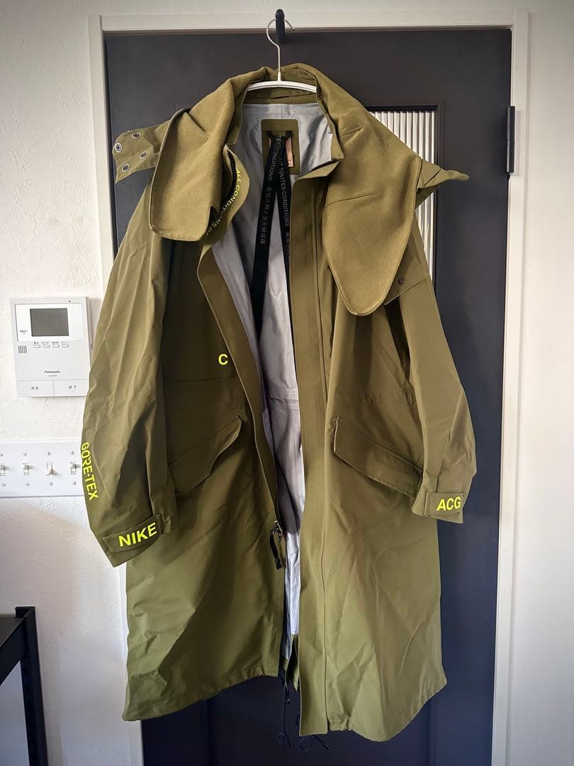 NIKE ACG ”GORE－TEX”　Military Coat Men's Nike ACG Gore-Tex Hooded Outdoor Interchange Jacket Army