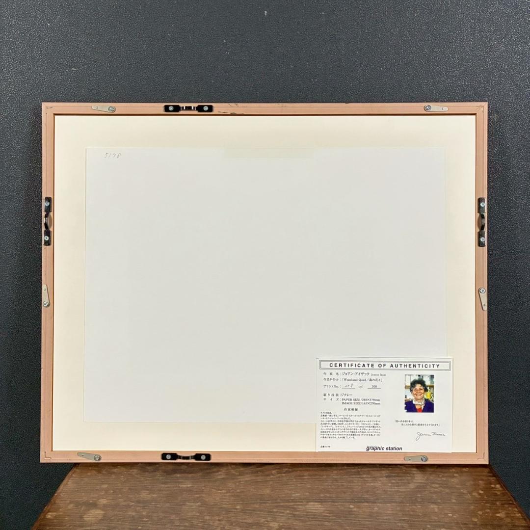 美品 ジョアン・アイザック「Wood～/森の花々」ジクレー 直筆サイン