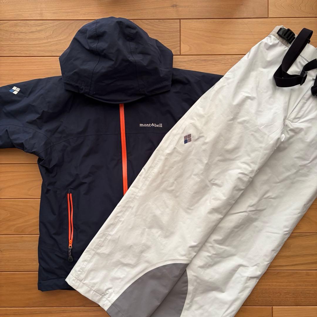 montbell 上下スキーウェア ネイビー 150 montbell/モンベル/スノーウェア上下セット（メンズ）PB/NVのレンタル