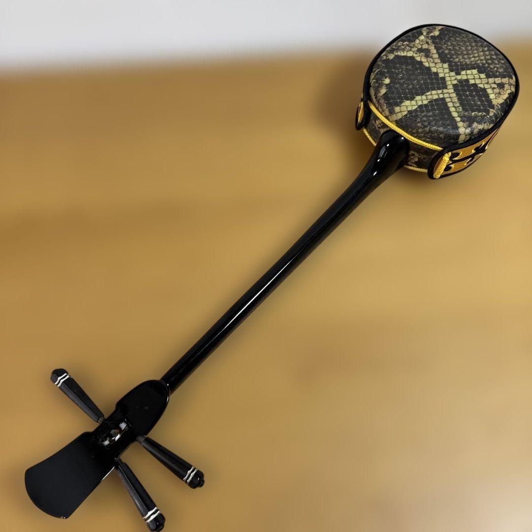 状態良好】沖縄三線 三味線 人工皮張り 革 蛇 ヘビ へび 初心者 本体のみ