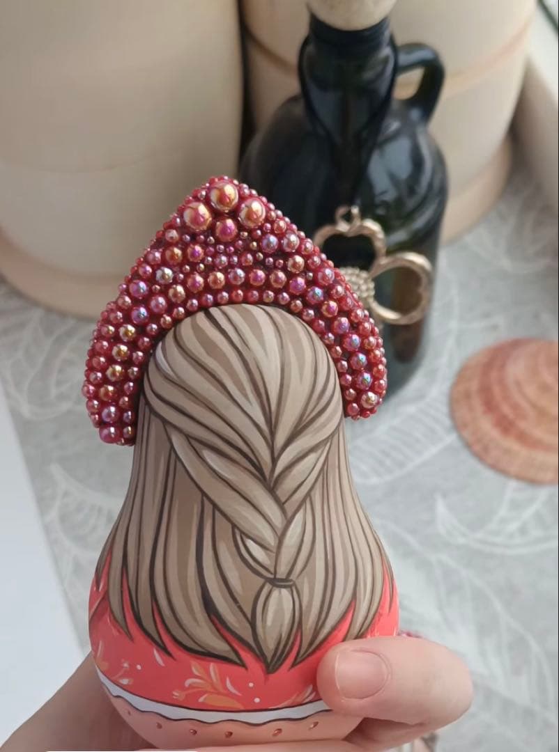 ロシア雑貨☆民族衣装起き上がりこぼし3点ココシニクKokoshnik