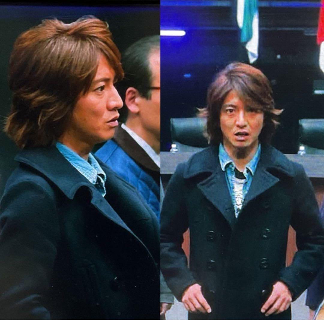 紙タグHEROキムタク私物14AWラグスマックレガー10ボタンPコートsizeM