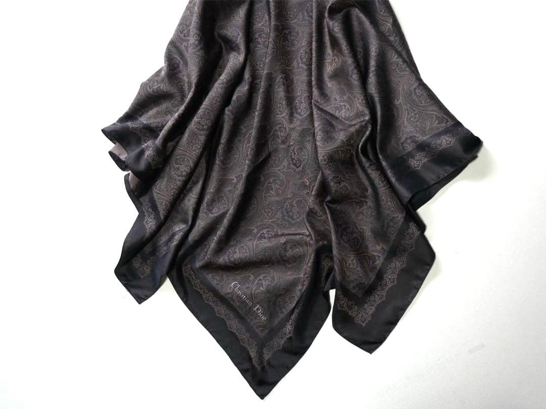 Christian Dior シルク 大判スカーフ ストール ヴィンテージ