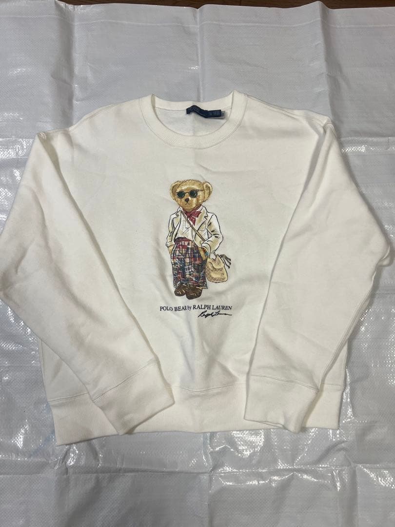 チ*ー様 Polo by Ralph Lauren ポロベア　スウェット　トレー 希少☆ポロベア カフェ【Ralph Lauren】Women's クルーネック (Ralph