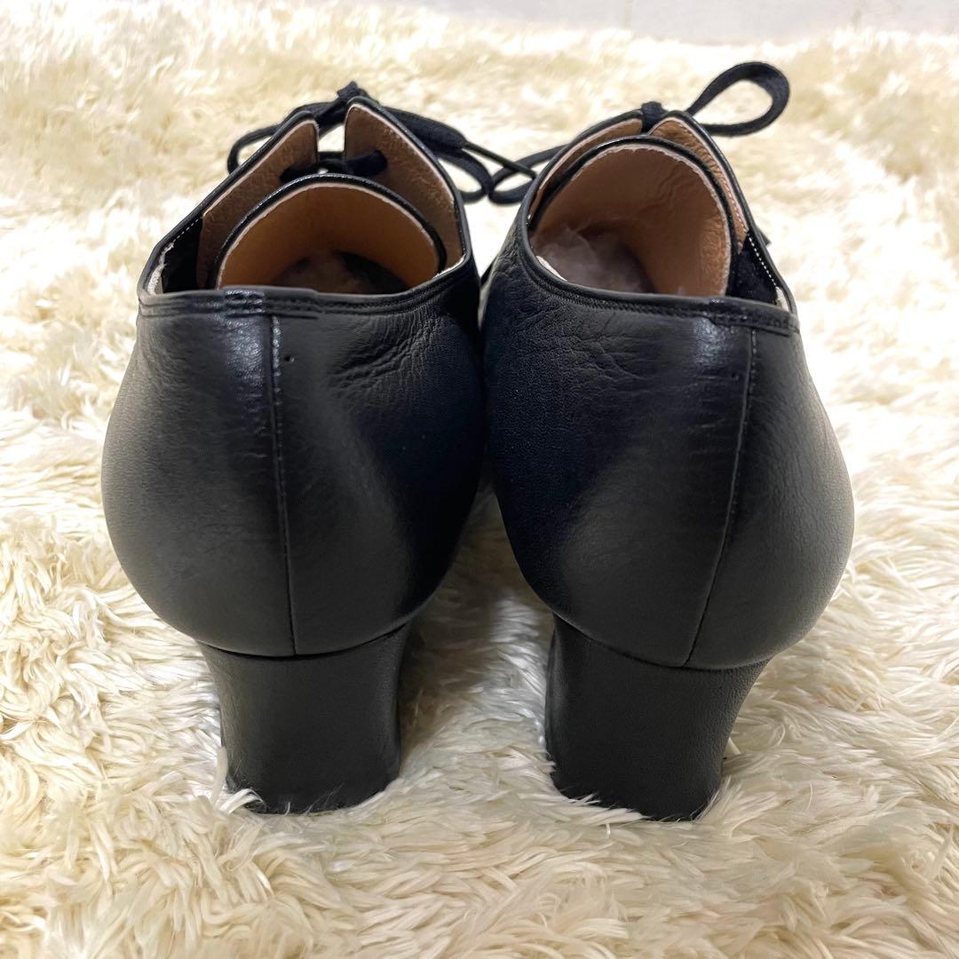 パッション　ティーチャーズシューズ　レザー 23.5cm 黒　社交ダンスシューズ