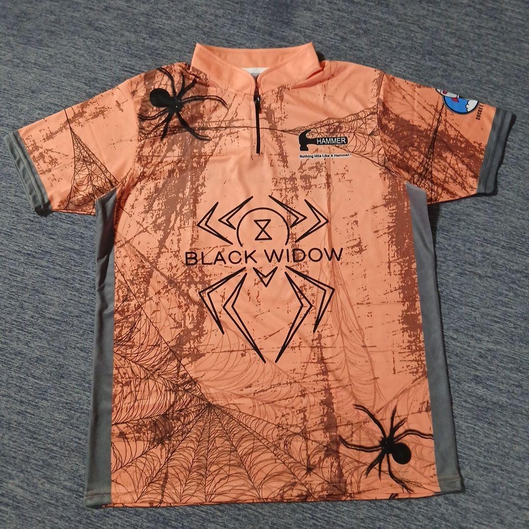 ✨新品✨ボウリングウェア ブラックウィドー オレンジ 日本サイズL