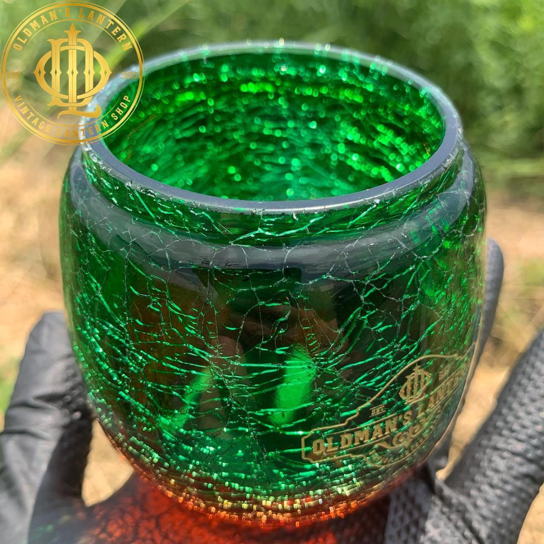 限定】クラックグラス クラシックグリーン/アンバー Feuerhand276