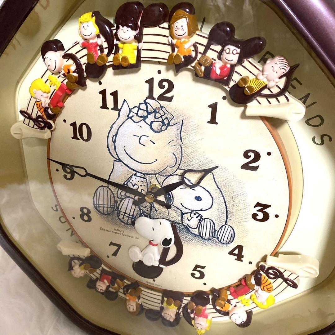 動作確認済 からくり時計 スヌーピー 壁掛け時計 シチズン - メルカリ